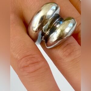 Vintage Modernist 925 Solid Sterling Silver 3D Ring “ James Avery VtG Tiffany “